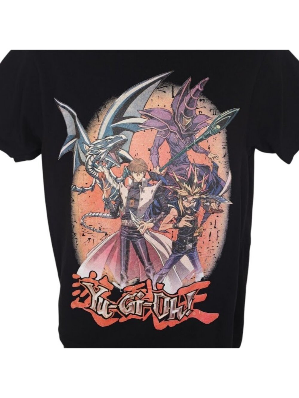 Yu Gi Oh T Shirt Mens Size Medium Black Yugi And Kaiba Japanese Manga Series